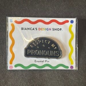 Respect My Pronouns Enamel Pin for Pride Events by Bianca’s Design Shop NEW
